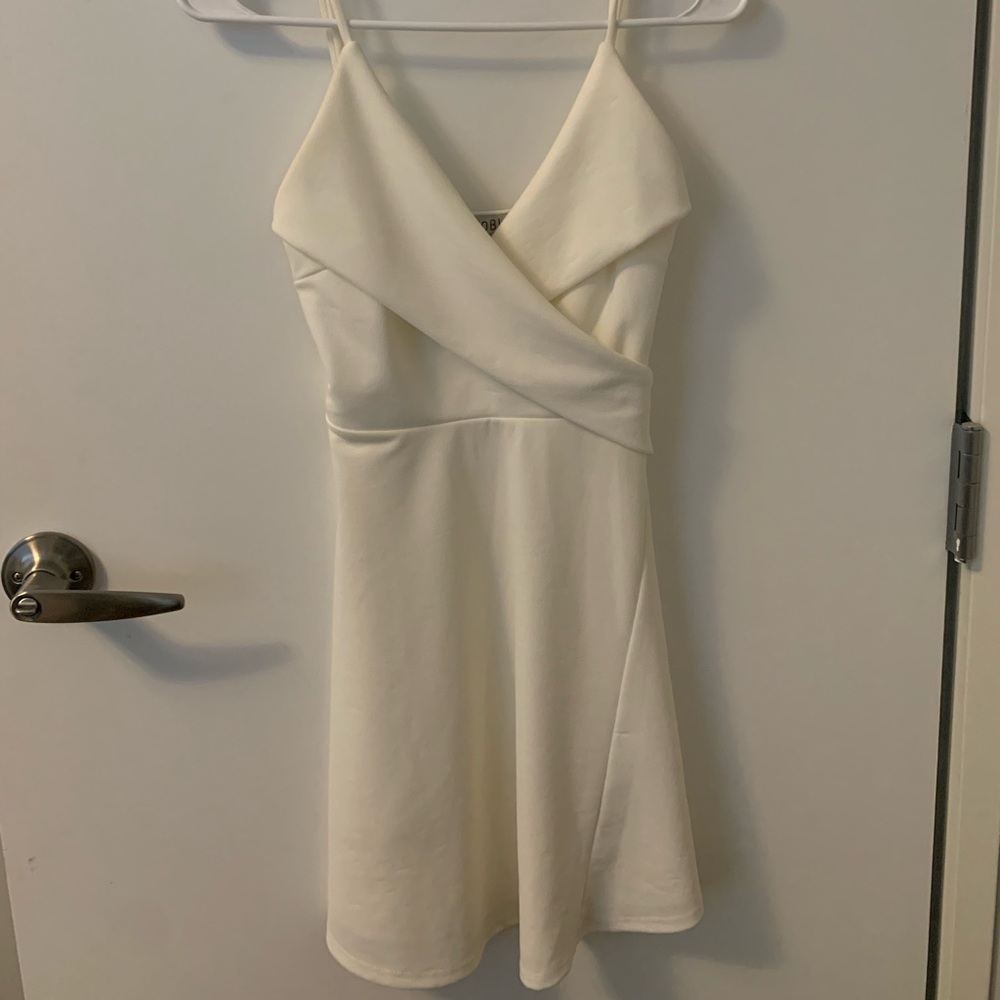 TOBI cream colored, short skater dress, Size S/P
